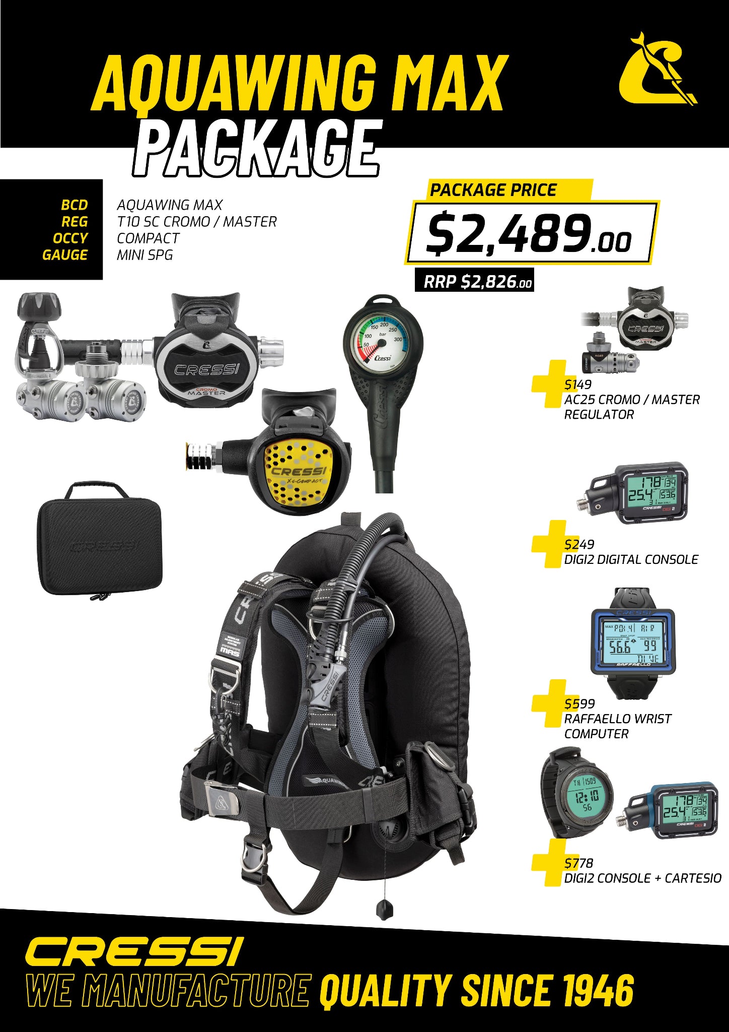 cressi aquawing MAX package