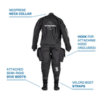 scubapro everdry drysuit rear view features 