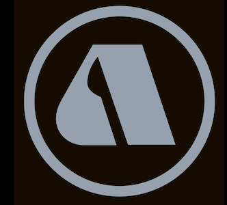 Gray APEKS logo with a stylized letter 'A' on a black background