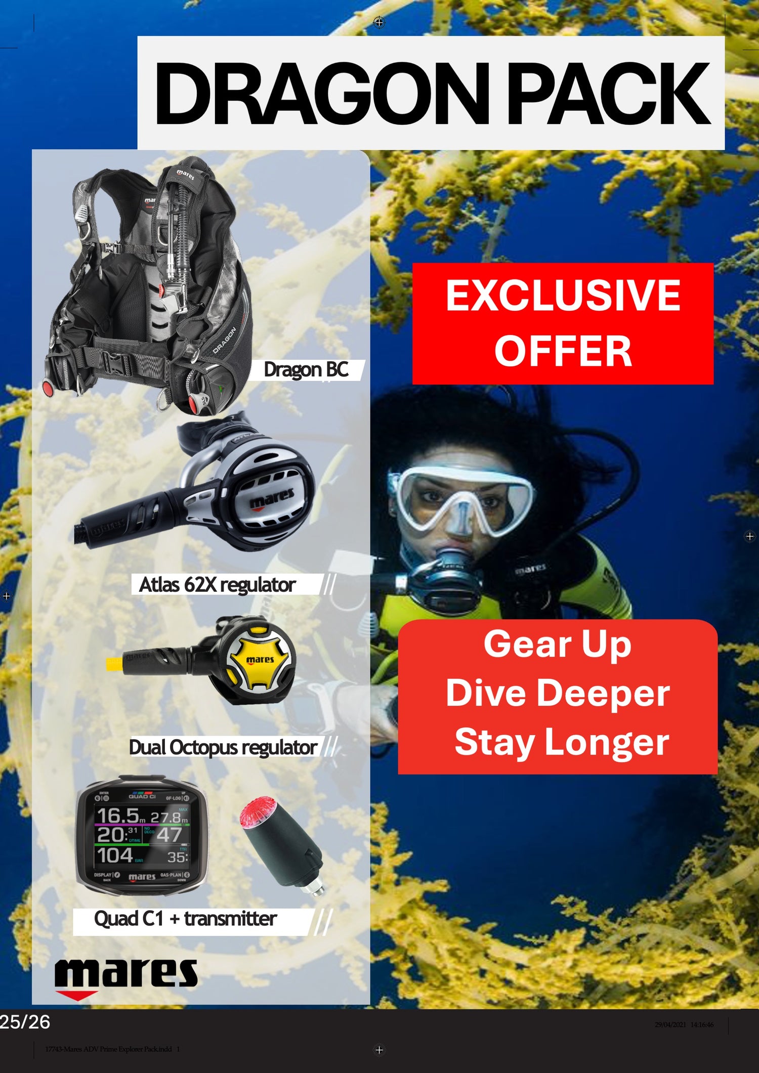Mares Dragon Atlas 62x pack