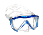mares i3 mask clear skirt with blue frame