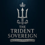 Logo of 'The Trident Sovereign' with a trident and crown on a dark background.