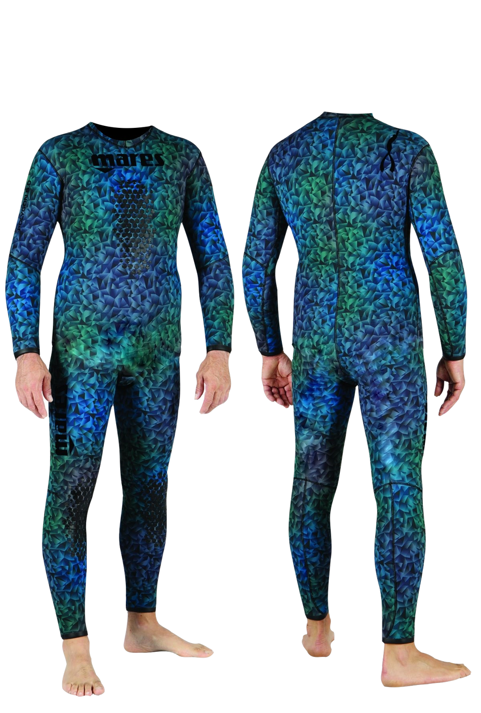 Blue Polygon 3mm wetsuit